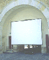 Ecran de projection video valise 3x2m toile retro